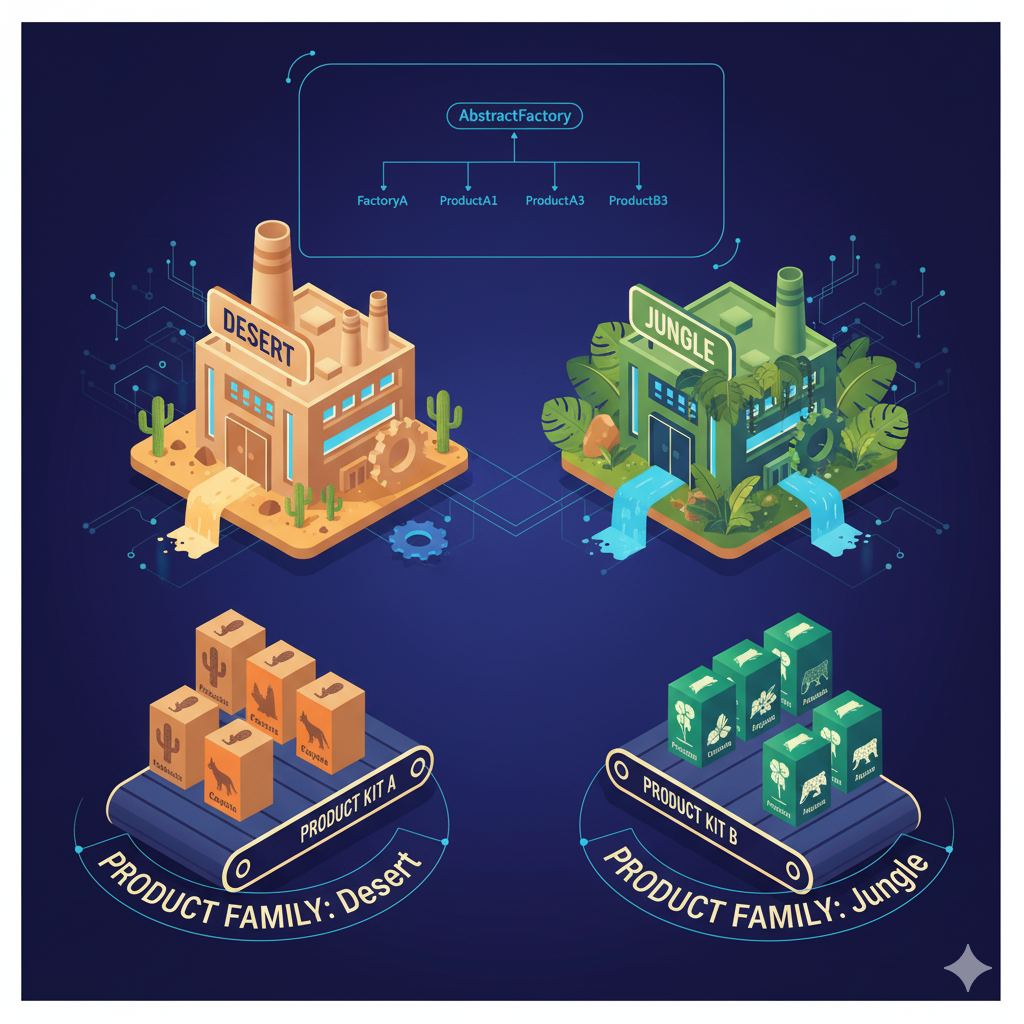 Analogía del Patrón Abstract Factory usando ecosistemas.