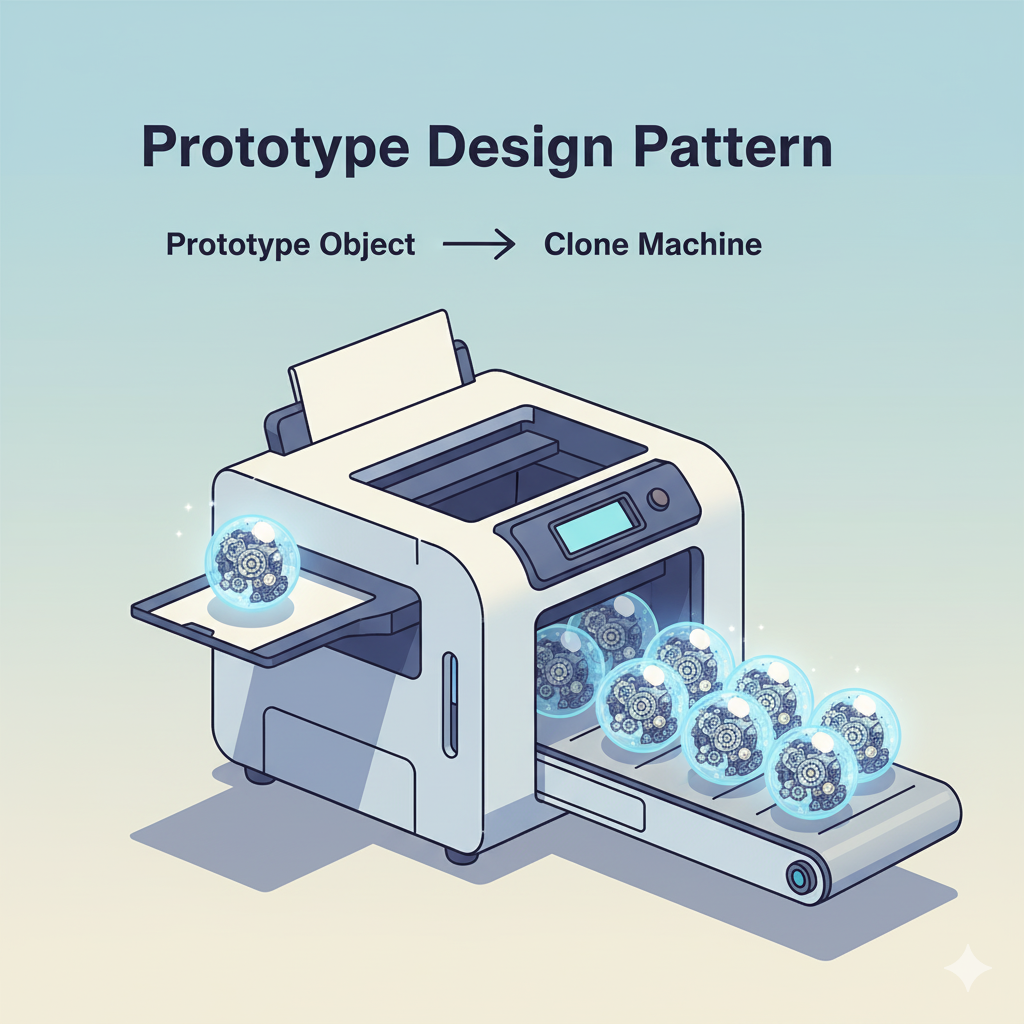 Ilustración conceptual del Patrón de Diseño Prototype.