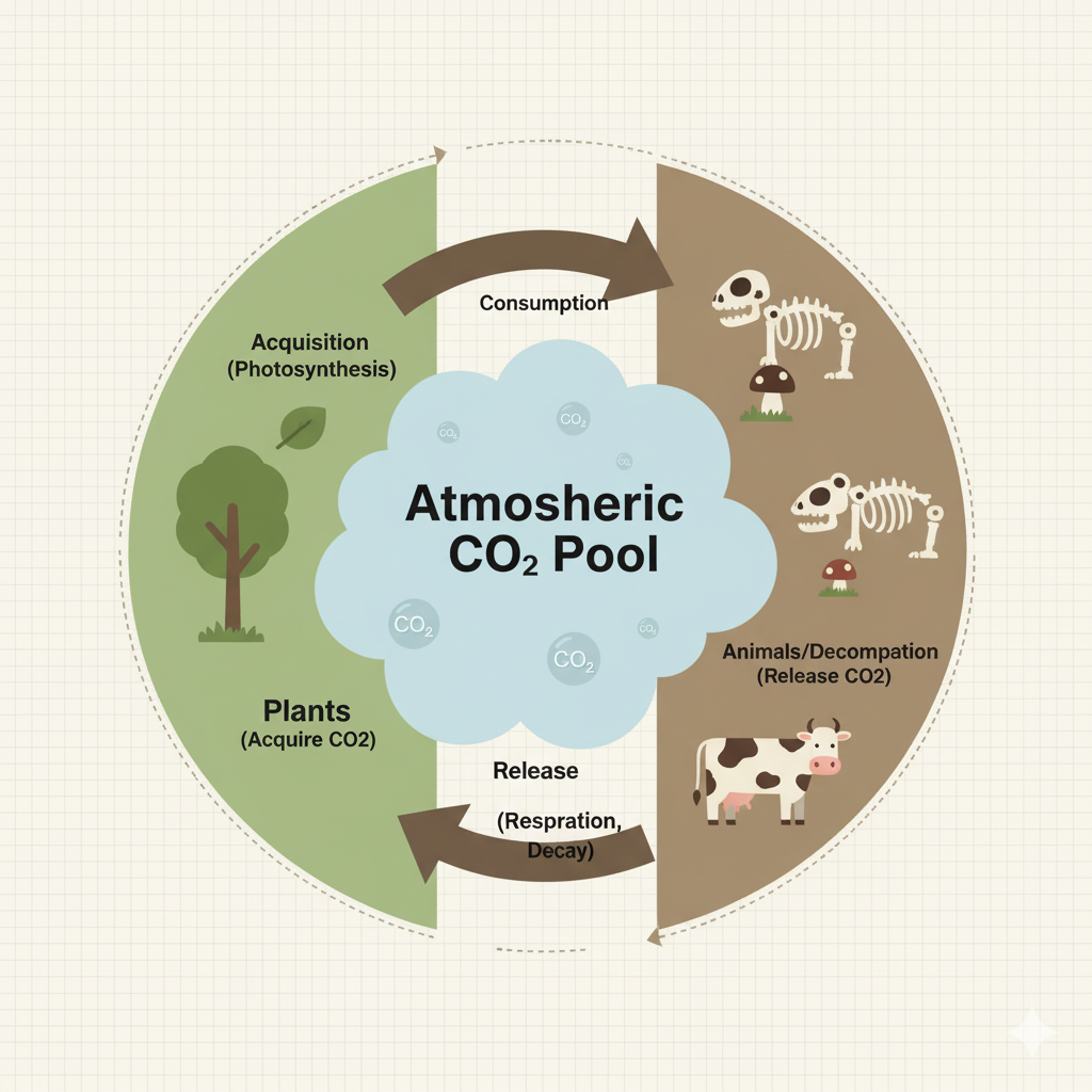 Analogía del Patrón Object Pool usando el ciclo del carbono.